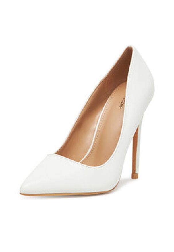 DeeZee Szpilki HT92831-41 Biały. Kolor: biały. Materiał: skóra. Obcas: na szpilce