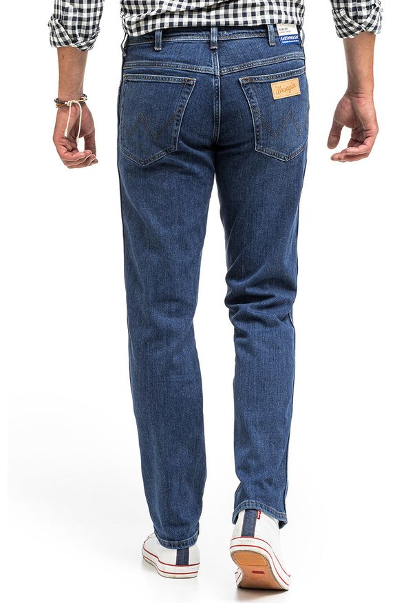 Wrangler - WRANGLER TEXAS MĘSKIE SPODNIE JEANSOWE THE MOMENT AUTHENTIC STRAIGHT W121OCR25 112319229. Okazja: na spotkanie biznesowe. Styl: elegancki, biznesowy