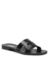 Karl Lagerfeld - KARL LAGERFELD Klapki KL80405 Czarny. Kolor: czarny. Materiał: skóra #6