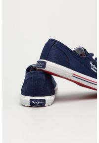 Pepe Jeans - Tenisówki Aberlady. Nosek buta: okrągły. Zapięcie: sznurówki. Kolor: niebieski. Materiał: guma #4