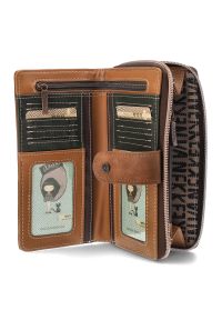 Brązowy Elegancki Portfel Damski Anekke. Kolor: brązowy. Materiał: skóra ekologiczna #7