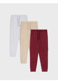 Sinsay - Spodnie dresowe 3 pack - szary. Kolor: szary. Materiał: dresówka #1