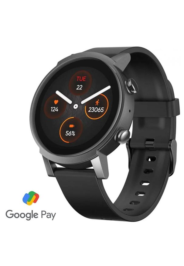 TICWATCH smartwatch E3, Panther Black. Rodzaj zegarka: smartwatch. Kolor: czarny. Styl: sportowy