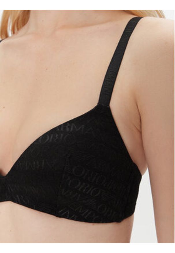 Emporio Armani Underwear Biustonosz bezfiszbinowy EW000444 AF10880 FC027 Czarny. Kolor: czarny. Materiał: syntetyk