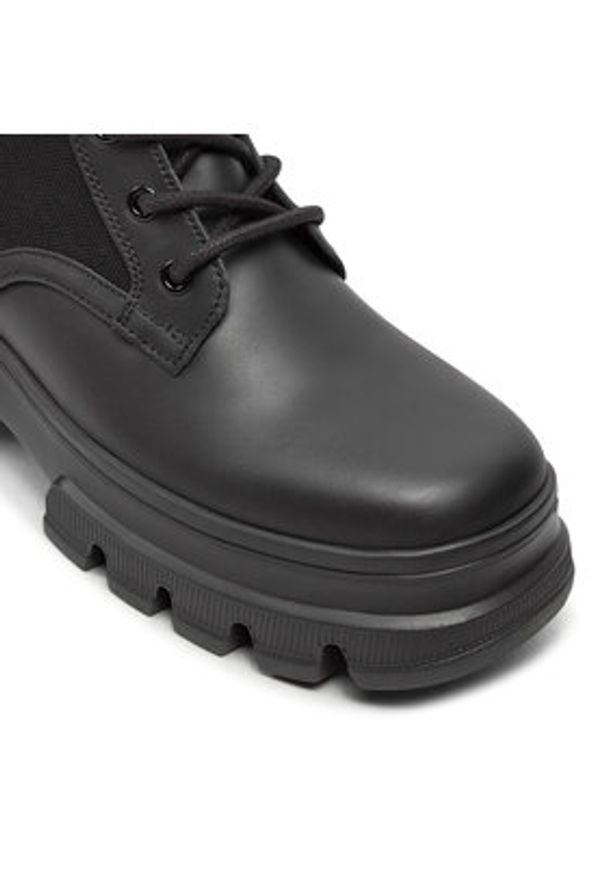 Tommy Jeans Trapery Tjw Chunky Lace Up Boot Mix Mat EN0EN02554 Czarny. Kolor: czarny. Materiał: skóra