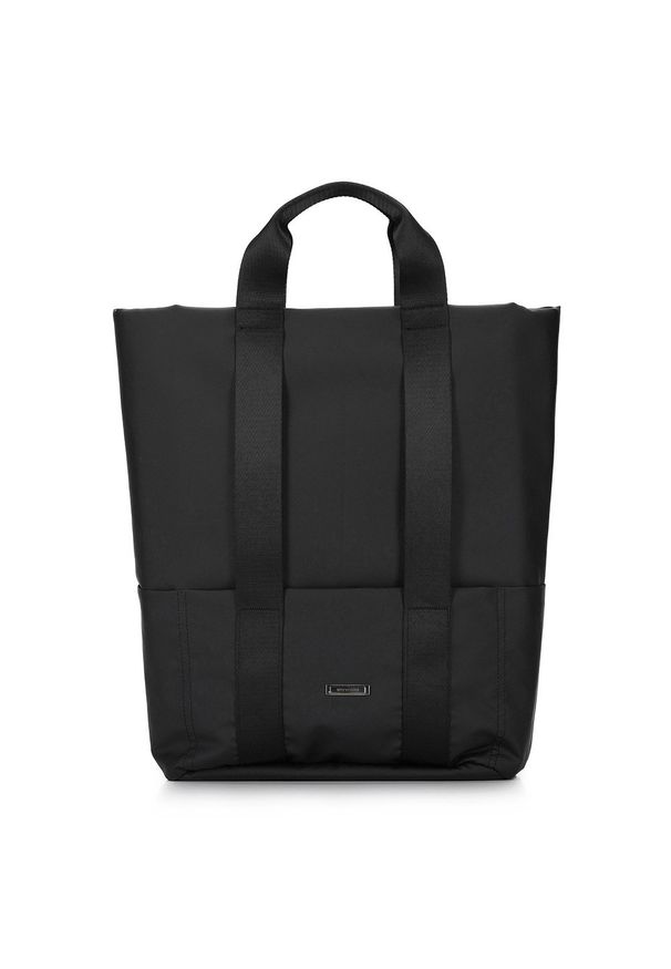 Wittchen - Męski plecak na laptopa 15,6” nowoczesny. Kolor: czarny. Materiał: poliester. Styl: klasyczny