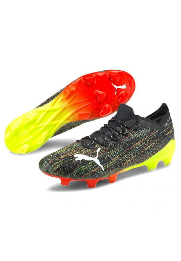 Buty piłkarskie Puma Ultra 1.2 Fg Ag M 106299 02 czarne wielokolorowe. Kolor: wielokolorowy. Sport: piłka nożna