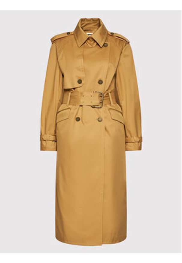 Ted Baker Trencz 256765 Brązowy Regular Fit. Kolor: brązowy. Materiał: syntetyk