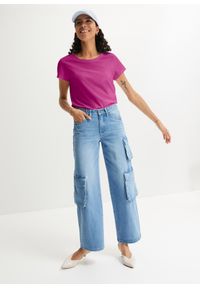 bonprix - Bluzka z okrągłym dekoltem (5 szt.). Kolor: różowy. Materiał: jersey. Długość rękawa: krótki rękaw. Długość: krótkie #2