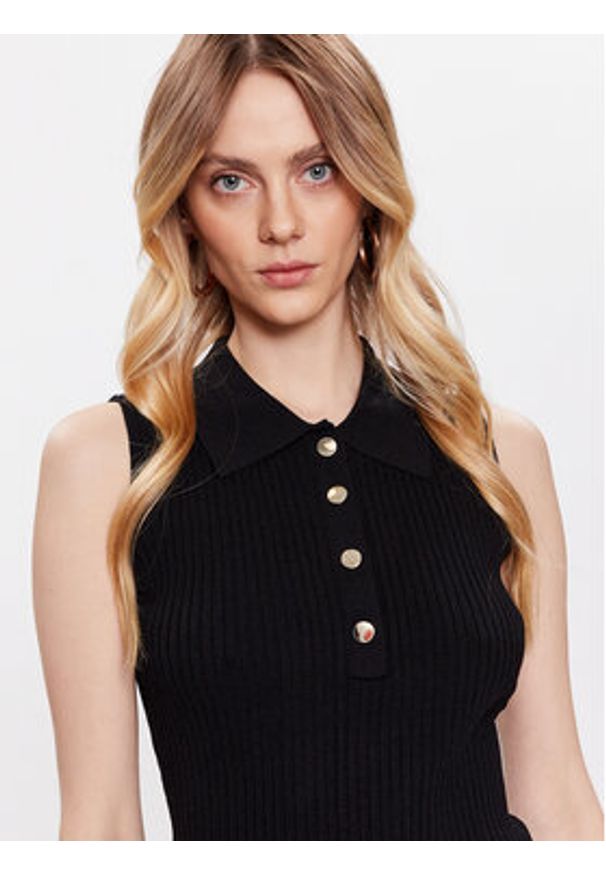 Morgan Sweter 231-MANGA Czarny Slim Fit. Kolor: czarny. Materiał: syntetyk