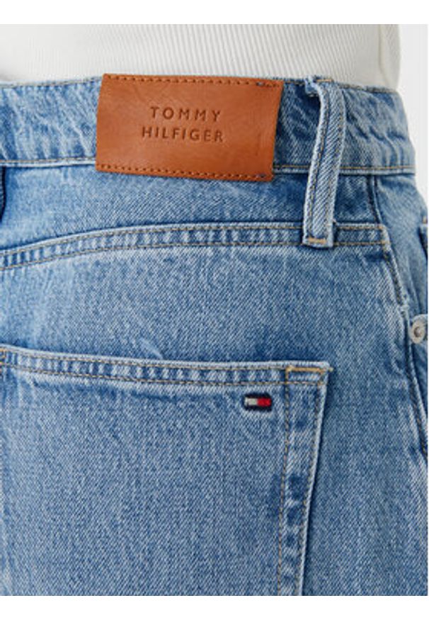 TOMMY HILFIGER - Tommy Hilfiger Spódnica jeansowa WW0WW45501 Niebieski Regular Fit. Kolor: niebieski. Materiał: bawełna