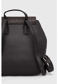 Calvin Klein plecak damski kolor brązowy mały wzorzysty. Kolor: brązowy #3