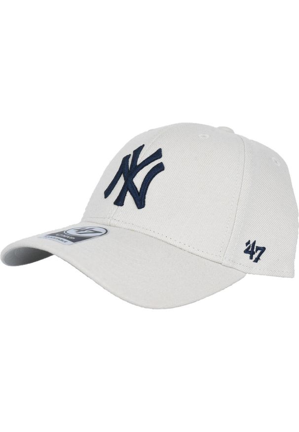 Czapka z daszkiem dla dorosłych 47 Brand New York Yankees MVP Cap. Kolor: beżowy. Materiał: wełna, akryl