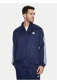 Adidas - adidas Dres Sportswear Basic 3-Stripes JI8873 Granatowy Regular Fit. Kolor: niebieski. Materiał: syntetyk #4