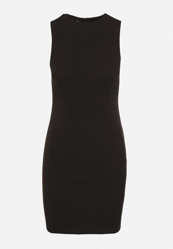 Born2be - Czarna Ołówkowa Sukienka Bez Rękawów z Wiskozą Nelazira. Okazja: na co dzień. Kolor: czarny. Materiał: wiskoza. Długość rękawa: bez rękawów. Typ sukienki: ołówkowe. Styl: casual, klasyczny, elegancki