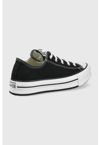 Converse tenisówki CHUCK TAYLOR kolor czarny. Nosek buta: okrągły. Zapięcie: sznurówki. Kolor: czarny. Materiał: guma #5