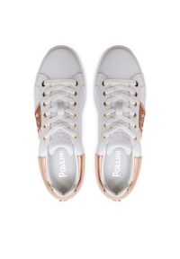 Pollini Sneakersy SA15034G1IXC110C Biały. Kolor: biały. Materiał: skóra