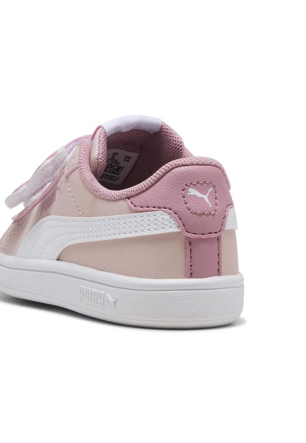 Puma - Sneakersy dla małych dzieci Smash 3.0 Badges PUMA Mauve Mist White Pink. Kolor: różowy, biały, wielokolorowy. Sport: turystyka piesza