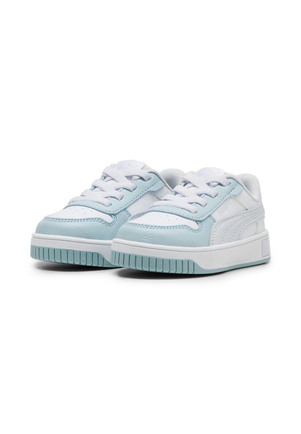 Puma - Sneakersy Carina Street dla małych dzieci PUMA. Kolor: biały, szary, wielokolorowy. Sezon: lato. Sport: bieganie
