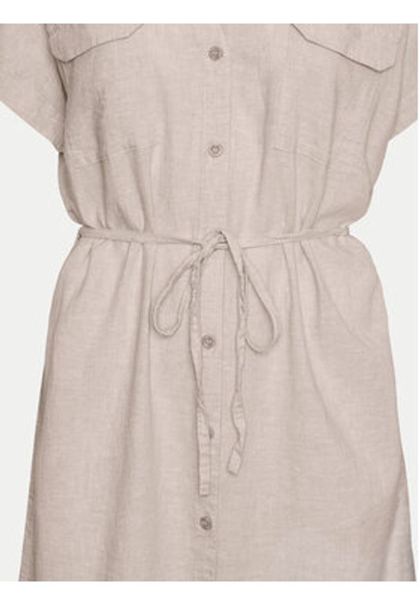Vero Moda Sukienka letnia Linn 10323027 Szary Relaxed Fit. Kolor: szary. Materiał: len, wiskoza. Sezon: lato