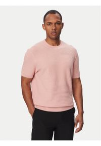 BOSS Sweter H-Nilton 50560468 Różowy Regular Fit. Kolor: różowy. Materiał: bawełna #1