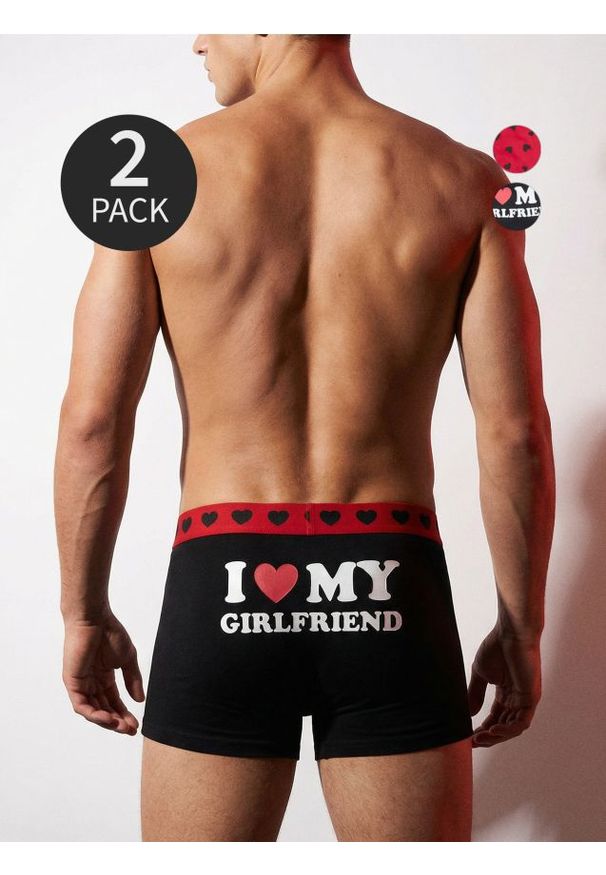 Sinsay - Bokserki classic z napisem 2 pack - wielobarwny. Wzór: napisy