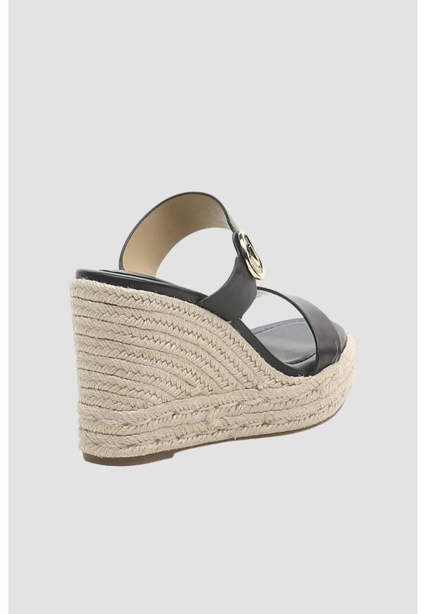 Michael Kors - MICHAEL KORS Czarne sandały Lucinda Wedge, Rozmiar 38. Kolor: czarny