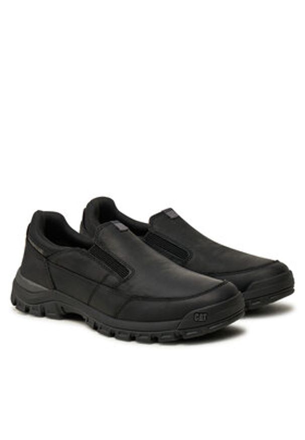 CAT Footwear Półbuty Threshold Slip On P726052 Czarny. Zapięcie: bez zapięcia. Kolor: czarny. Materiał: skóra