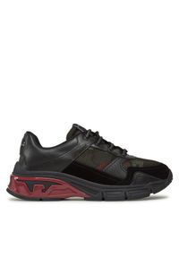 Emporio Armani Sneakersy X4X625 Czarny. Kolor: czarny. Materiał: skóra