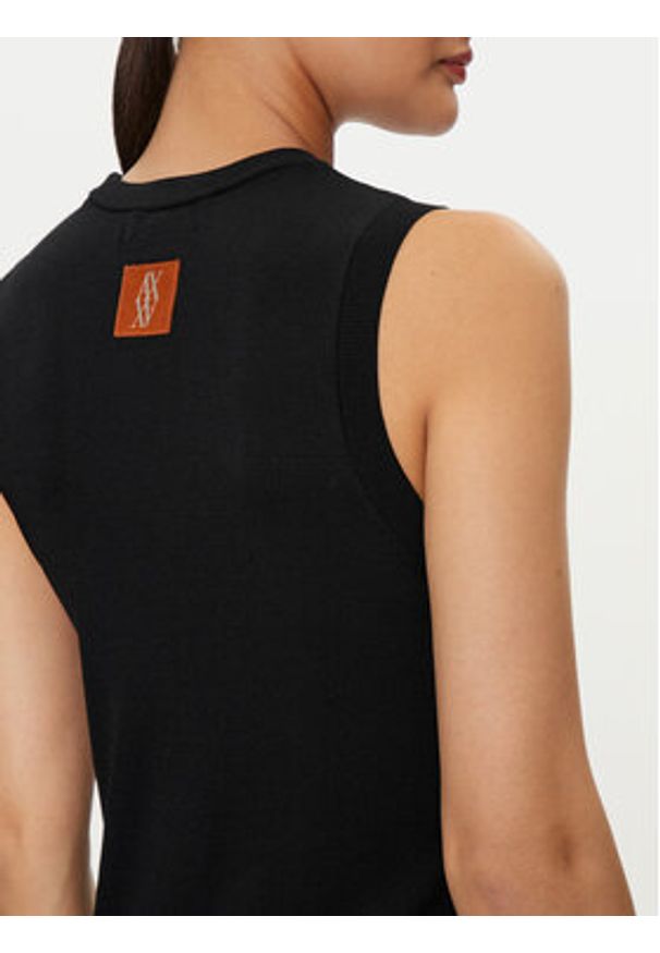 Armani Exchange Top 6DYH1D YMH6Z 1200 Czarny Slim Fit. Kolor: czarny. Materiał: wiskoza