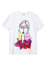 Desigual T-Shirt Misuri 25SWTKA9 Biały Regular Fit. Kolor: biały. Materiał: bawełna #5