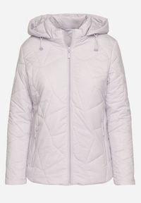 Born2be - Jasnofioletowa Pikowana Kurtka Przejściowa z Odpinanym Kapturem Ninorwena. Okazja: na co dzień. Kolor: fioletowy. Styl: klasyczny, casual, elegancki #3