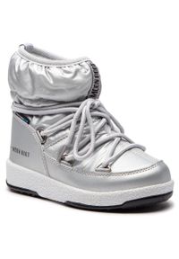 Śniegowce Moon Boot Jr Girl Low 34051800002 Silver Met.. Kolor: srebrny. Materiał: materiał #1