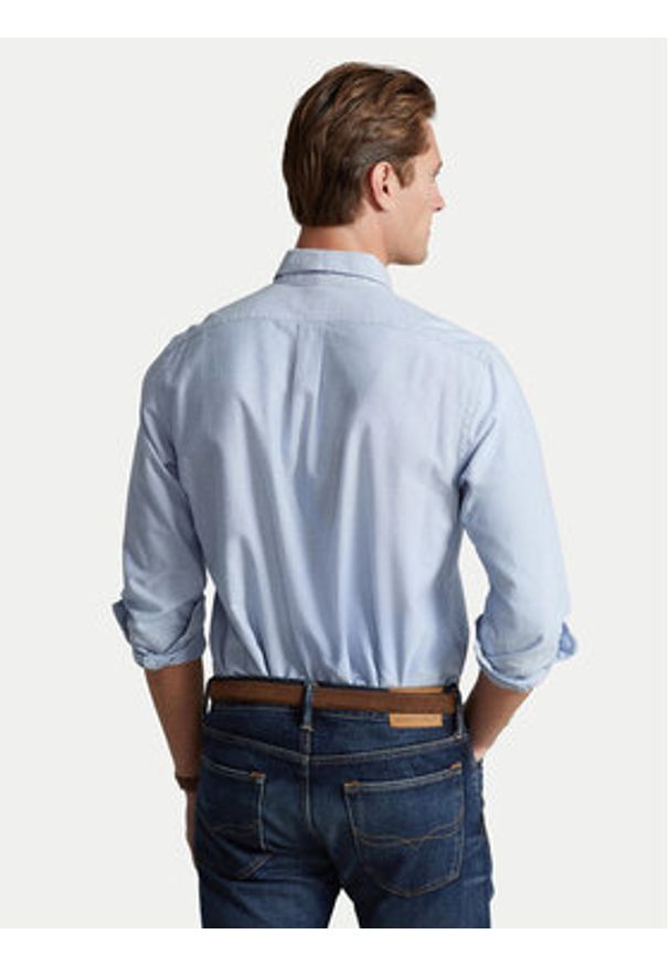 Polo Ralph Lauren Koszula Core Replen 710549084 Błękitny Slim Fit. Typ kołnierza: polo. Kolor: niebieski. Materiał: bawełna
