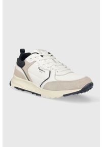 Pepe Jeans sneakersy JOY LEATHER M kolor biały PMS31014. Nosek buta: okrągły. Zapięcie: sznurówki. Kolor: biały #5