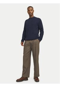 Jack & Jones - Jack&Jones Sweter Merino 12216817 Granatowy Regular Fit. Kolor: niebieski. Materiał: wełna #3