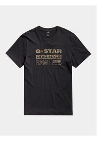G-Star RAW - G-Star Raw T-Shirt Distressed D24420-336 Czarny Slim Fit. Kolor: czarny. Materiał: bawełna #4