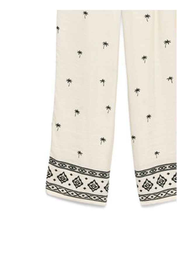 Vero Moda Spodnie materiałowe Kai 10345546 Kremowy Regular Fit. Kolor: kremowy. Materiał: wiskoza