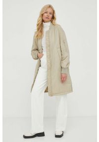 Bruuns Bazaar longsleeve z domieszką wełny Angela kolor beżowy z golfem. Typ kołnierza: golf. Kolor: beżowy. Materiał: wełna. Długość rękawa: długi rękaw. Długość: długie #5
