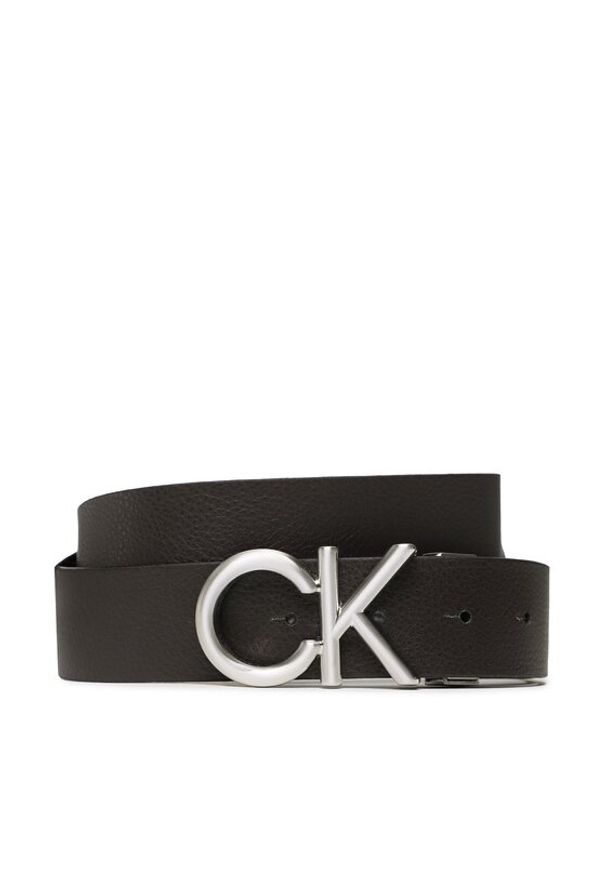 Calvin Klein Pasek Męski Adj/Rev Ck Metal Bombe Pb 35Mm K50K510630 Czarny. Kolor: czarny. Materiał: skóra