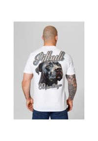 PITBULL - Koszulka bawełniana sportowy t-shirt dla dorosłych Original. Kolor: wielokolorowy, biały. Materiał: bawełna