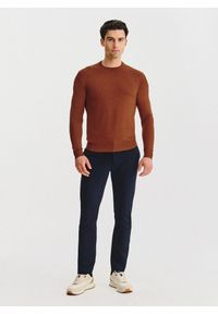 Pako Lorente - PAKO LORENTE – Rudy sweter męski. Okazja: na co dzień. Kolor: niebieski, brązowy. Materiał: nylon, wiskoza. Sezon: jesień. Styl: casual #6