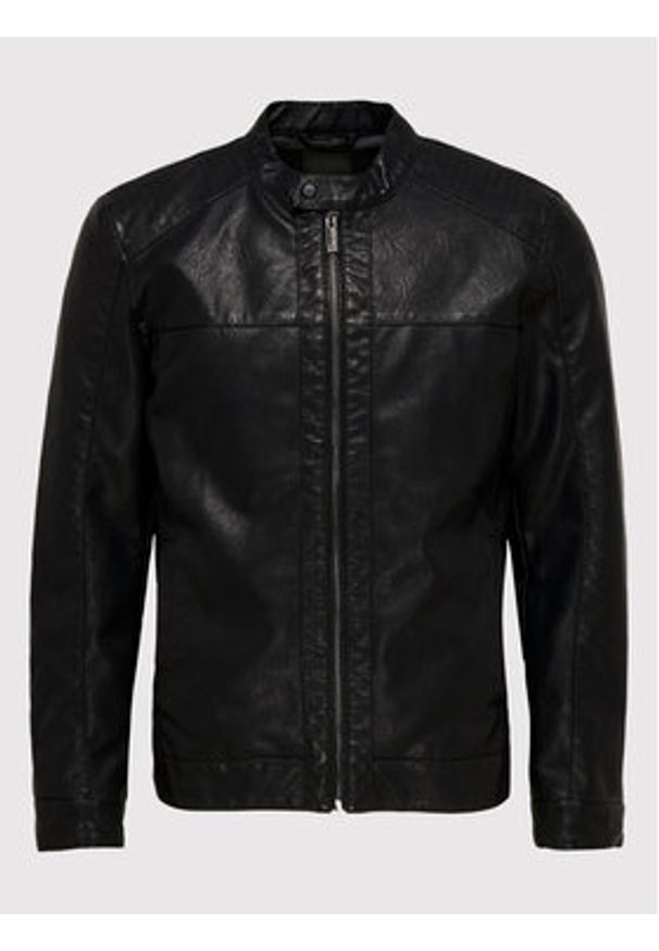 Only & Sons Kurtka z imitacji skóry Mike 22012339 Czarny Regular Fit. Kolor: czarny. Materiał: skóra