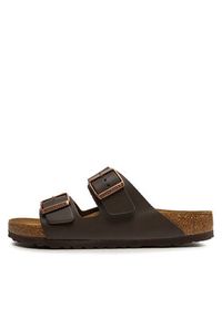 Birkenstock Klapki Arizona 051101 Brązowy. Kolor: brązowy. Materiał: skóra