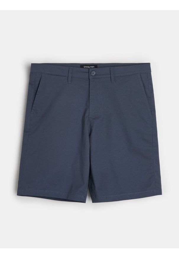 Sinsay - Bawełniane szorty chino - szary. Kolor: szary. Materiał: bawełna