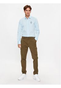 Aeronautica Militare Koszula 232CA1236CT3212 Niebieski Slim Fit. Kolor: niebieski. Materiał: bawełna #5