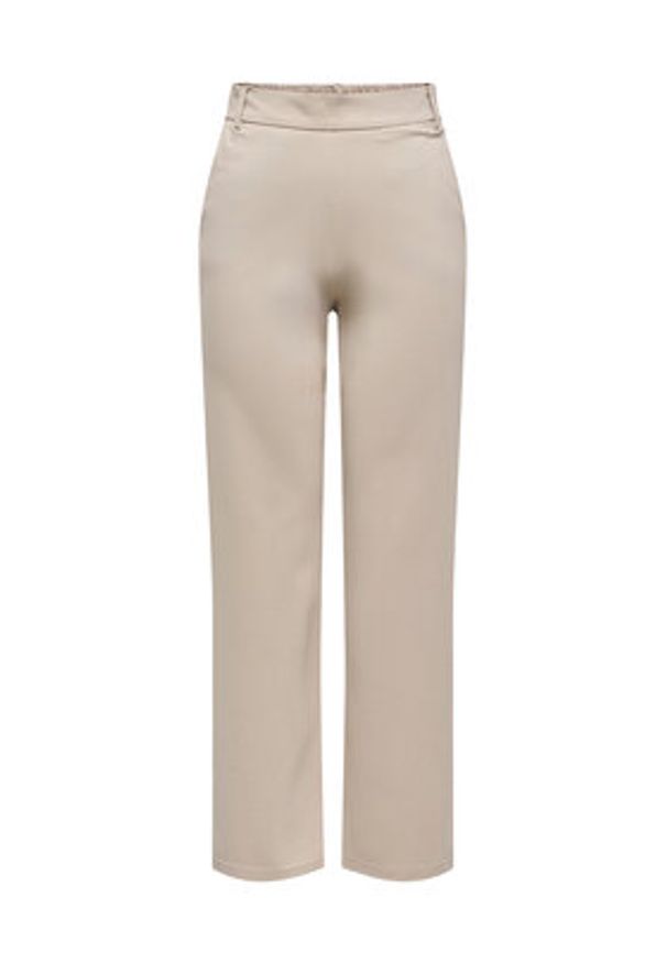 only - ONLY Spodnie materiałowe Poptrash 15341829 Beżowy Straight Fit. Kolor: beżowy. Materiał: syntetyk