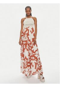 Gaudi Sukienka letnia 411FD15006 Pomarańczowy Regular Fit. Kolor: pomarańczowy. Materiał: bawełna, wiskoza. Sezon: lato