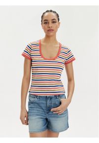 Wrangler T-Shirt Ringer 112350310 Kolorowy Slim Fit. Materiał: bawełna. Wzór: kolorowy