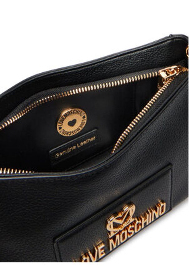 Love Moschino - LOVE MOSCHINO Torebka JC4167PP1OL1200A Czarny. Kolor: czarny. Materiał: skórzane
